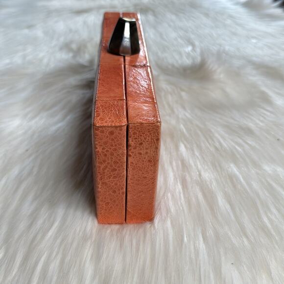 Gail DeLoach Asiaphile Orange Animal Skin Clutch - Picture 3 of 9